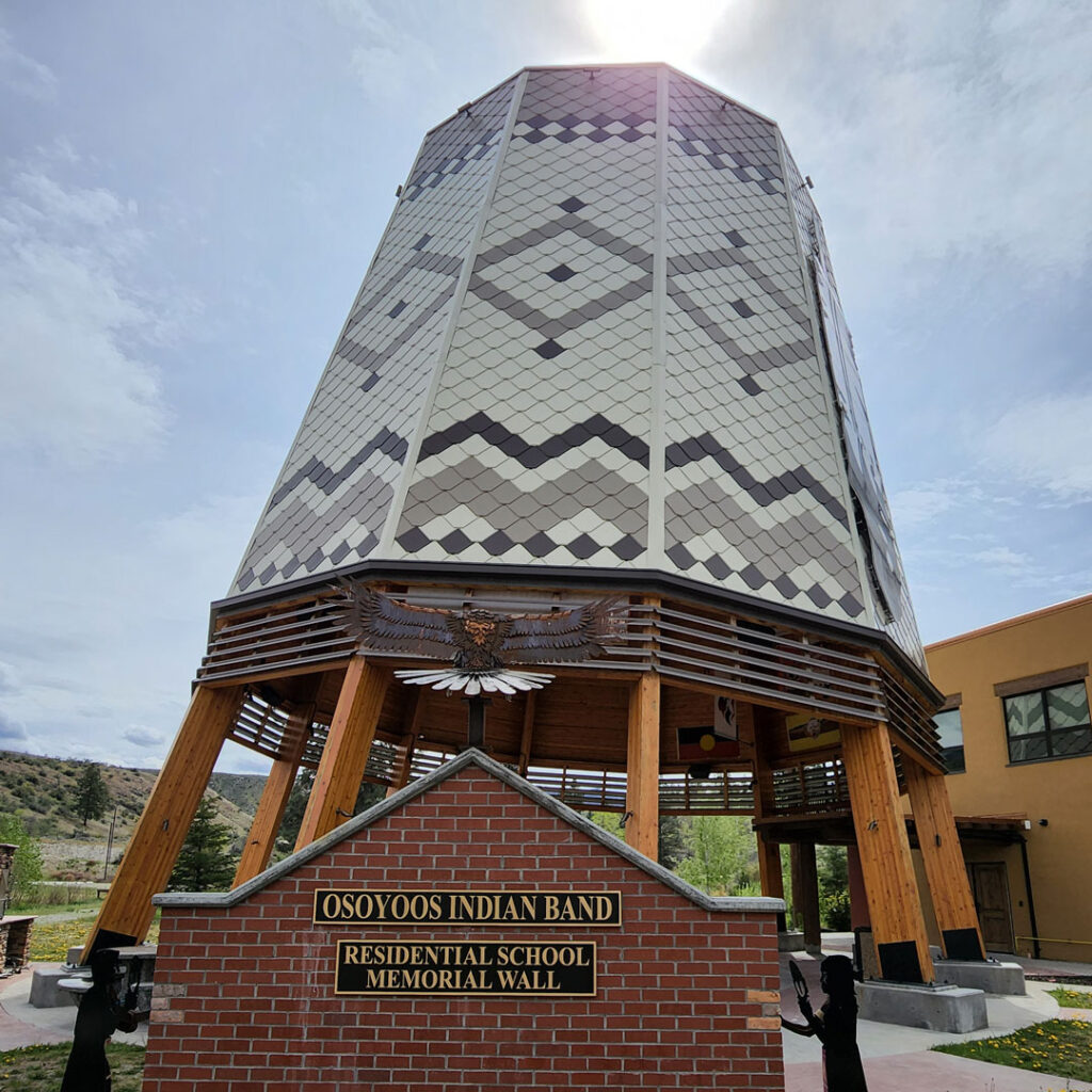 Residential School Memorial Wall in Osoyoos Indian Band
