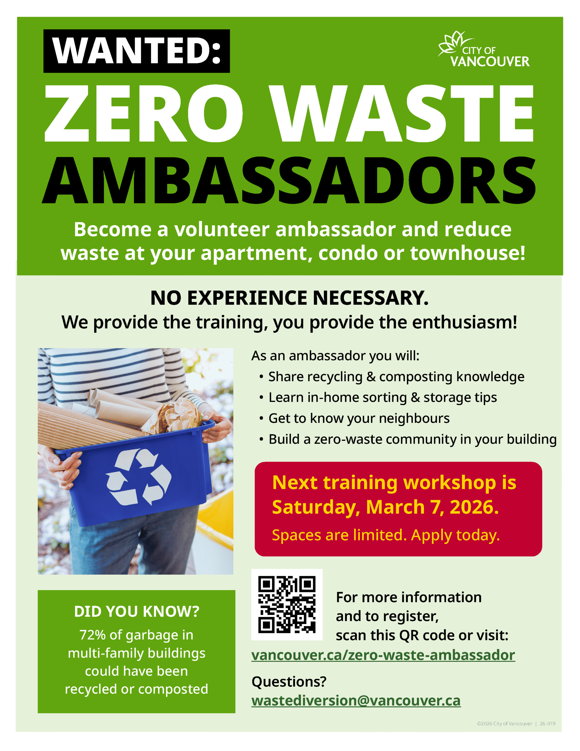 City of Vancouver: Zero Waste Ambassador Training Workshop